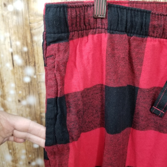 Old Navy Red Buffalo Plaid Christmas Men's XL Tall Drawstring Jogger Pajamas - Picture 4 of 7
